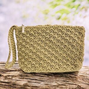 VTG Simply Style Purse Wristlet Zippered Closure 1990s Spring Summer Gold